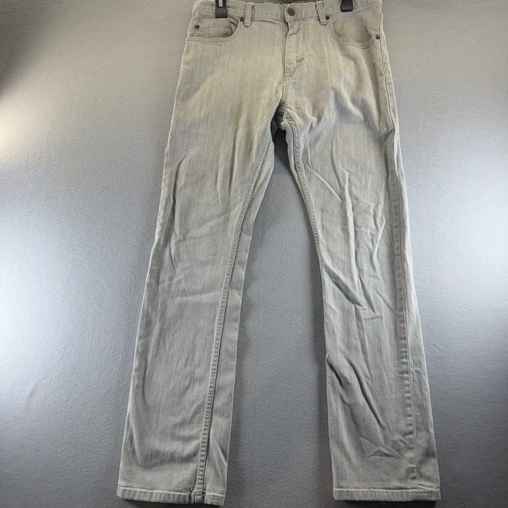 RVCA VA Balance of Opposites Mens Grey Straight Leg Denim Jeans Size 33